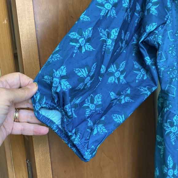 NWT BloomChic “ZOLA” Oversize turquoise bohemian caftan. Batik print. Size 12 - Picture 6 of 8